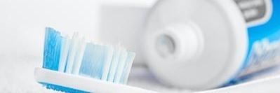 Toothbrush and toothpaste at Lakeland dentist office