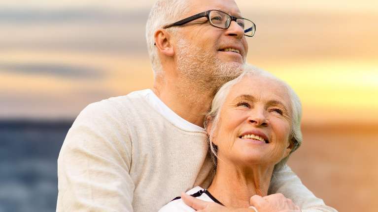 elderly smiling